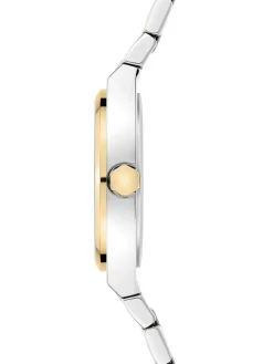 Quarzuhr in Gold-Silber/ Weiß