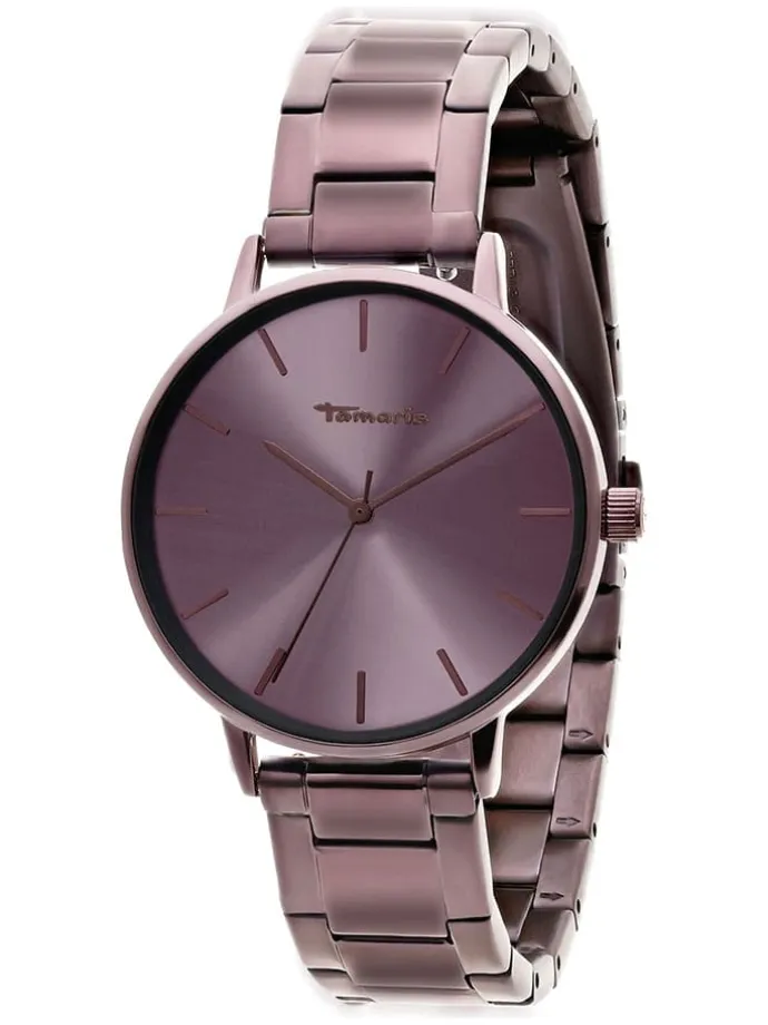 Quarzuhr in Lila/ Schwarz