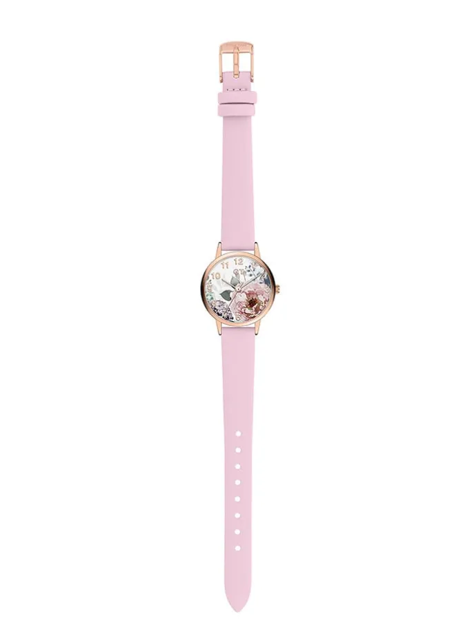 Quarzuhr in Rosa/ Roségold/ Bunt