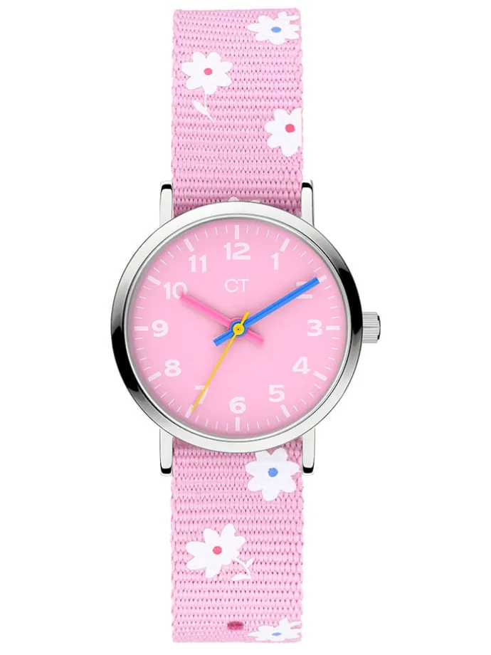 Quarzuhr in Rosa/ Silber