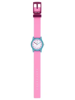 Quarzuhr in Rosa/ Türkis/ Weiß