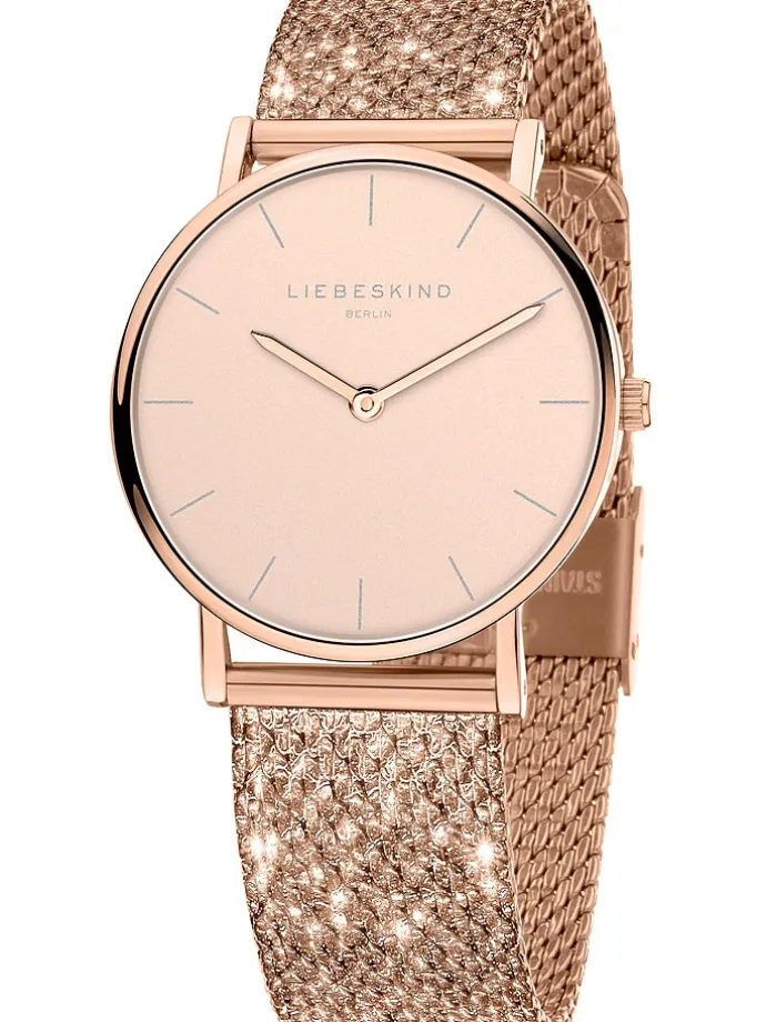 Quarzuhr in Roségold/ Rosa