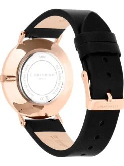 Quarzuhr in Roségold/ Schwarz