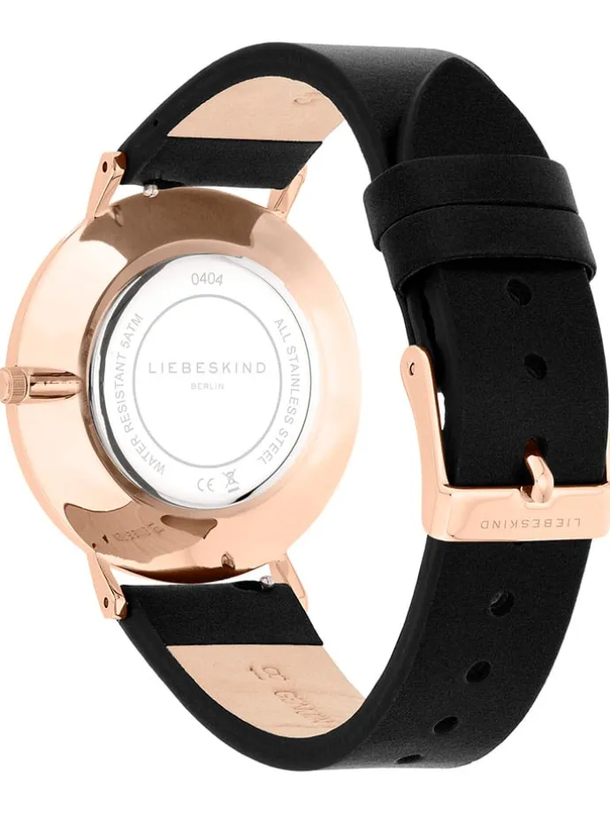 Quarzuhr in Roségold/ Schwarz