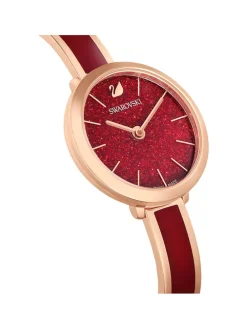Quarzuhr in Rosévegold/ Rot