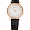 Quarzuhr in Schwarz/  Roségold/ Weiß