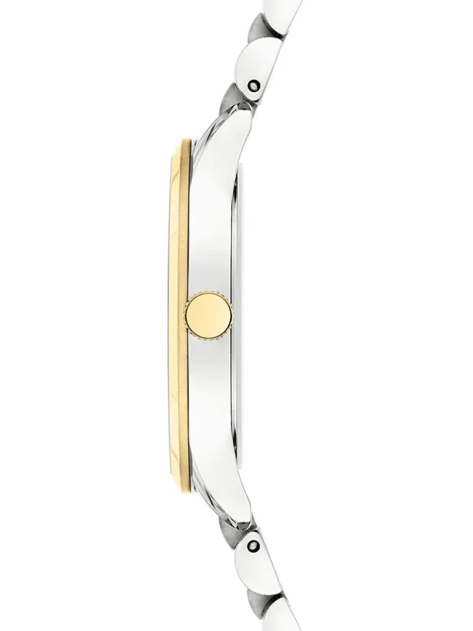 Quarzuhr in Silber/ Gold/ Grün