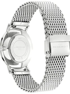 Quarzuhr in Silber/ Khaki