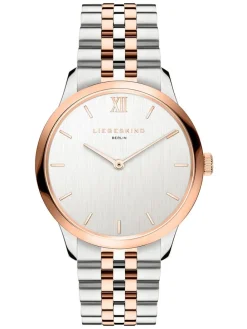 Quarzuhr in Silber/ Roségold