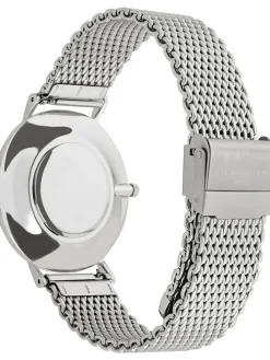 Quarzuhr in Silber/ Schwarz