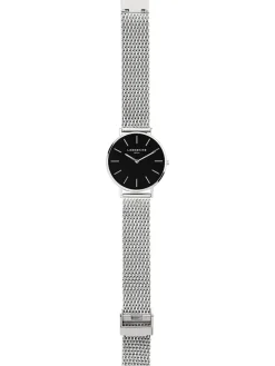 Quarzuhr in Silber/ Schwarz