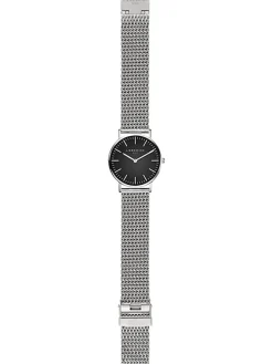 Quarzuhr in Silber/ Schwarz