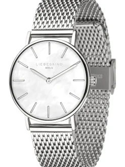 Quarzuhr in Silber/ Weiß