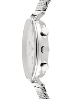 Quarzuhr in Silber/ Weiß