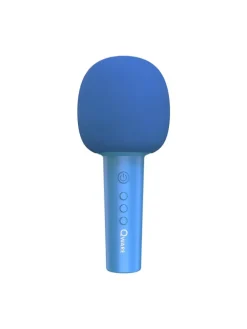 Qware Kabelloses Karaoke Mikrofon mit Bluetooth & Lautsprecher in Blau
