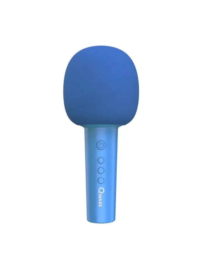 Qware Kabelloses Karaoke Mikrofon mit Bluetooth & Lautsprecher in Blau