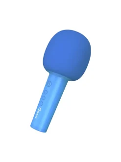 Qware Kabelloses Karaoke Mikrofon mit Bluetooth & Lautsprecher in Blau