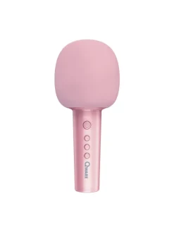 Qware Kabelloses Karaoke Mikrofon mit Bluetooth & Lautsprecher in Rosa
