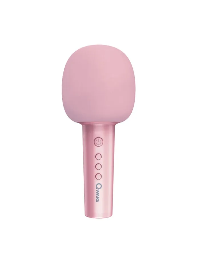 Qware Kabelloses Karaoke Mikrofon mit Bluetooth & Lautsprecher in Rosa
