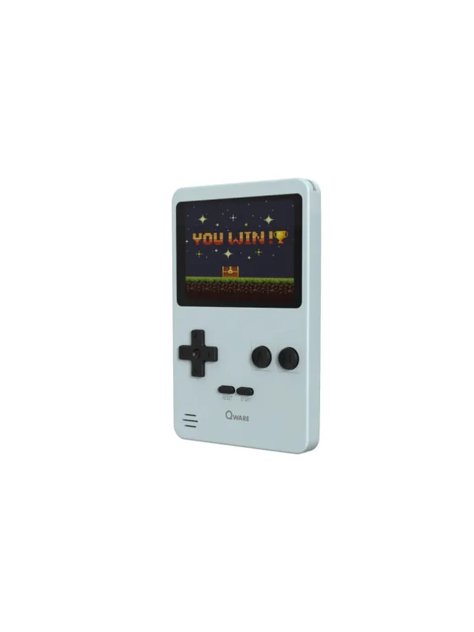 Qware Retro Spielkonsole Handheld 240 Spiele für unterwegs in Grau