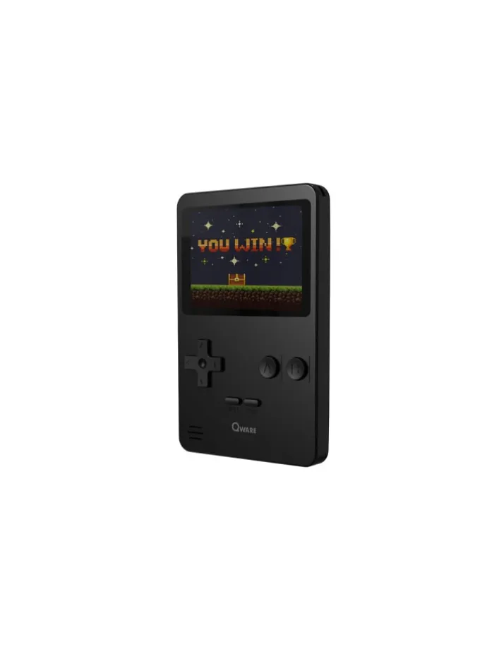 Qware Retro Spielkonsole Handheld 240 Spiele für unterwegs in Schwarz