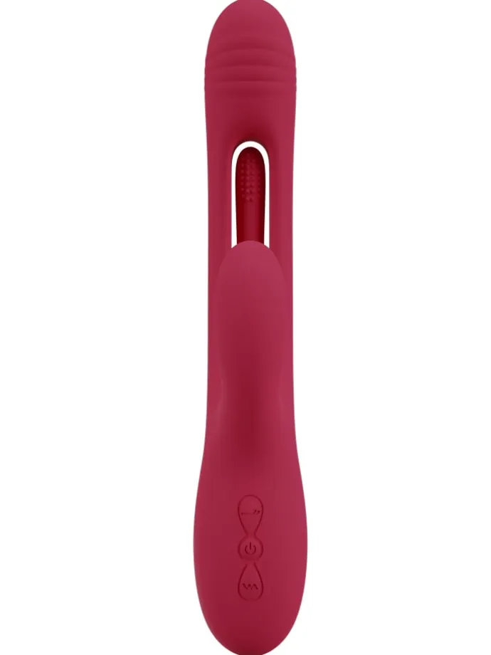 Rabbitvibrator Rabbit Vibrator with G-Spot Stimulation in rot