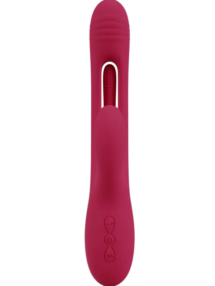 Rabbitvibrator Rabbit Vibrator with G-Spot Stimulation in rot