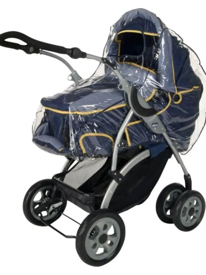 RainCover Classic Regenschutz für Kombi-Kinderwagen in Transparent ab 0 Monate