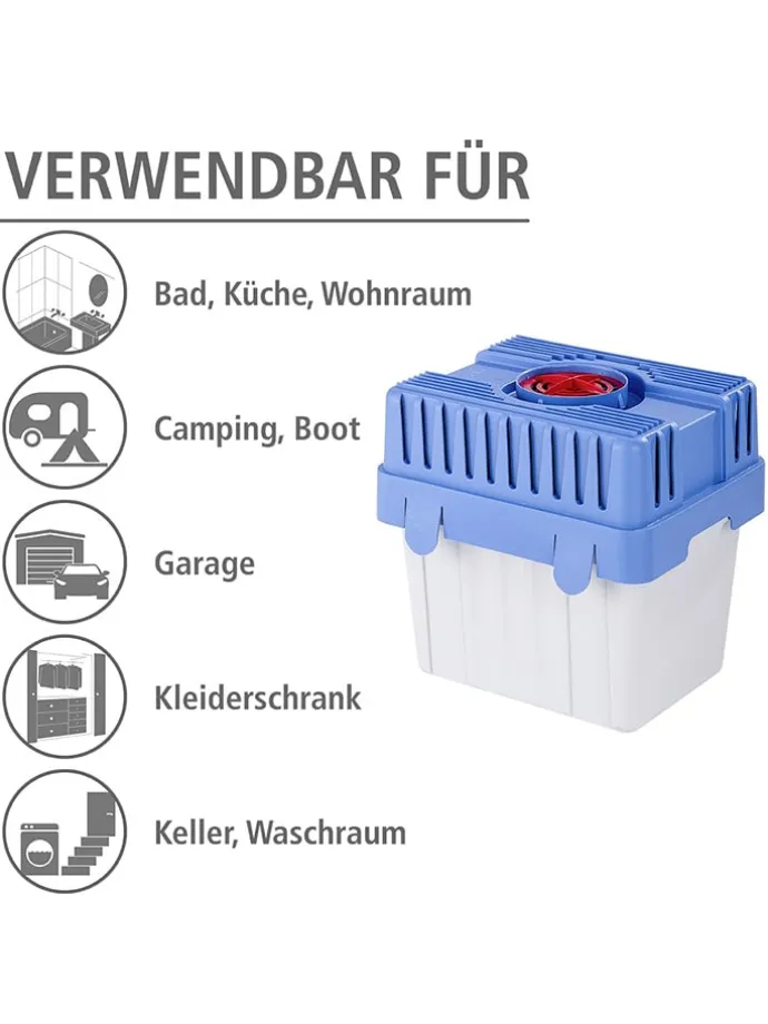 Raumentfeuchter "Feuchtigkeitskiller" in Blau/ Weiß