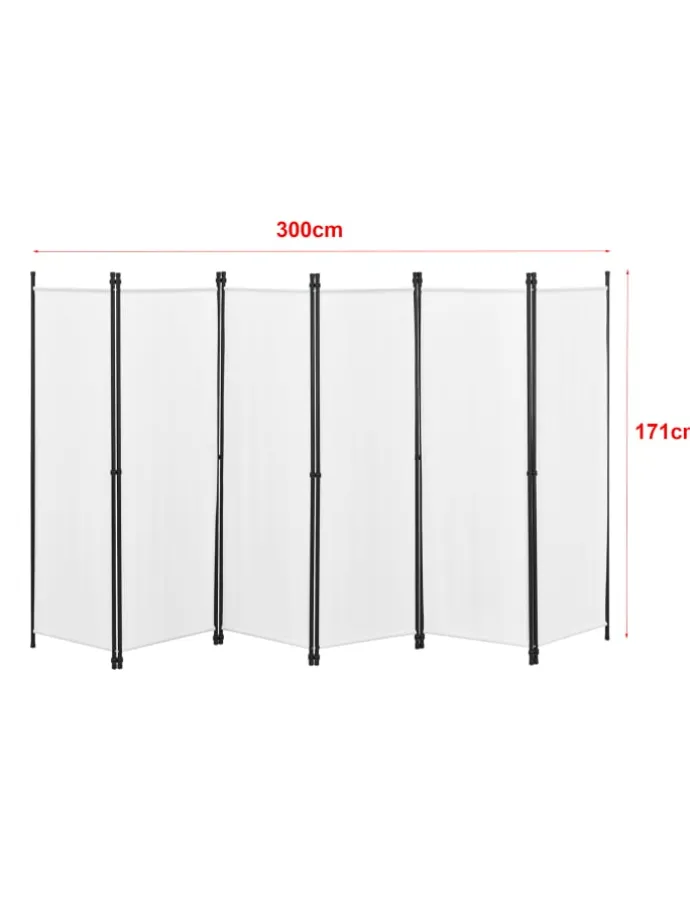 Raumteiler Huesca - 6-teilig in Beige (H)171cm (B)300cm