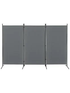 Raumteiler Teruel - 3-teilig in Grau (H)176cm (B)260cm