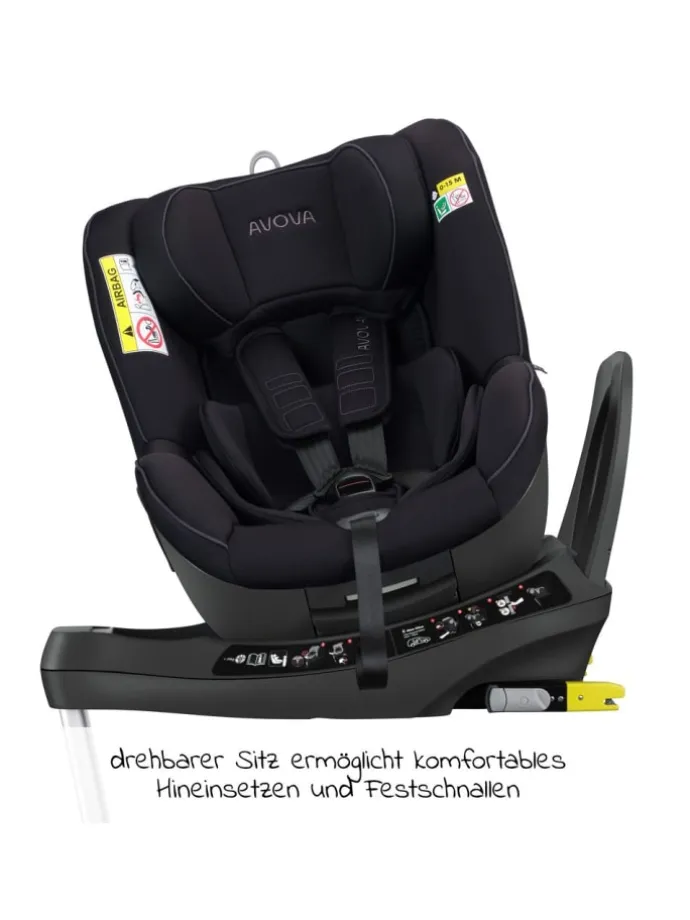 Reboarder-Kindersitz Sperber-Fix 61 61 cm in schwarz
