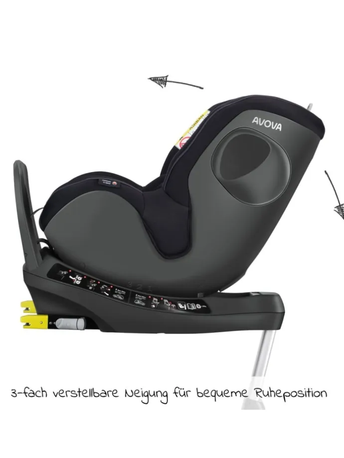Reboarder-Kindersitz Sperber-Fix 61 61 cm in schwarz