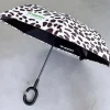 Regenschirm Leopard in grau