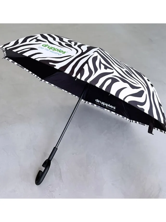 Regenschirm Zebra in grau
