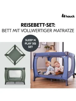 Reisebett & Laufgitter Sleep N Play SQ Set in gruen