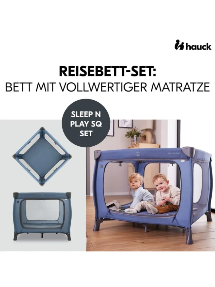 Reisebett & Laufgitter Sleep N Play SQ Set in blau