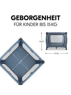 Reisebett & Laufgitter Sleep N Play SQ Set in blau