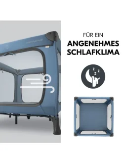 Reisebett & Laufgitter Sleep N Play SQ Set in blau