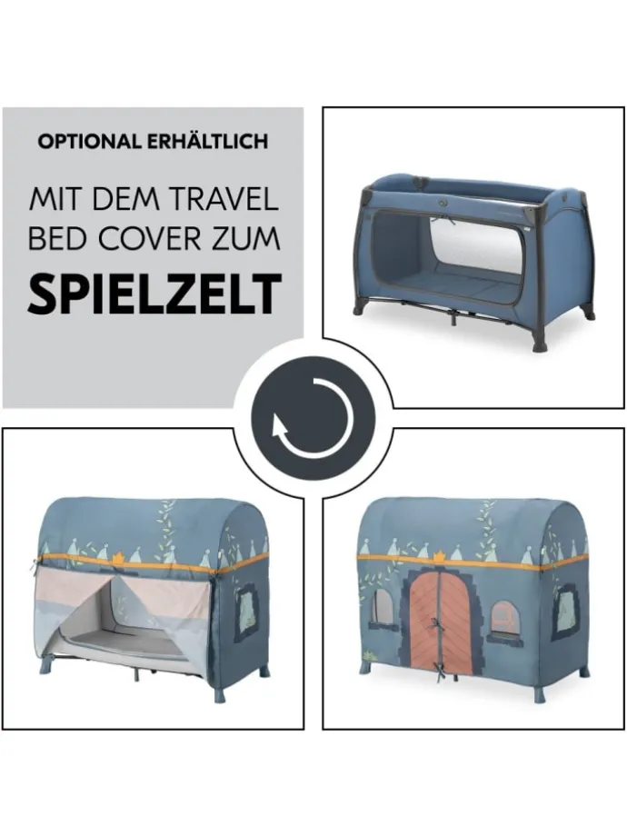 Reisebett Play N Relax Center mit Wickelauflage, in blau