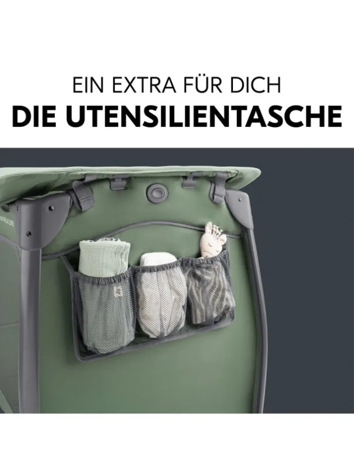 Reisebett Play N Relax Center mit Wickelauflage, in gruen