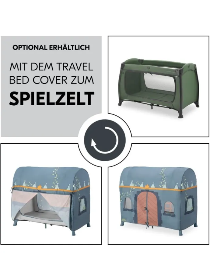 Reisebett Play N Relax Center mit Wickelauflage, in gruen
