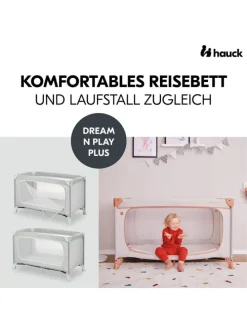 Reisebett Set Dream N Play Plus inkl. Alvi in grau,gruen