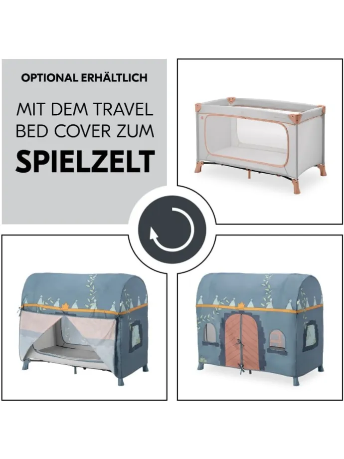 Reisebett Set Dream N Play Plus inkl. Alvi in grau,orange