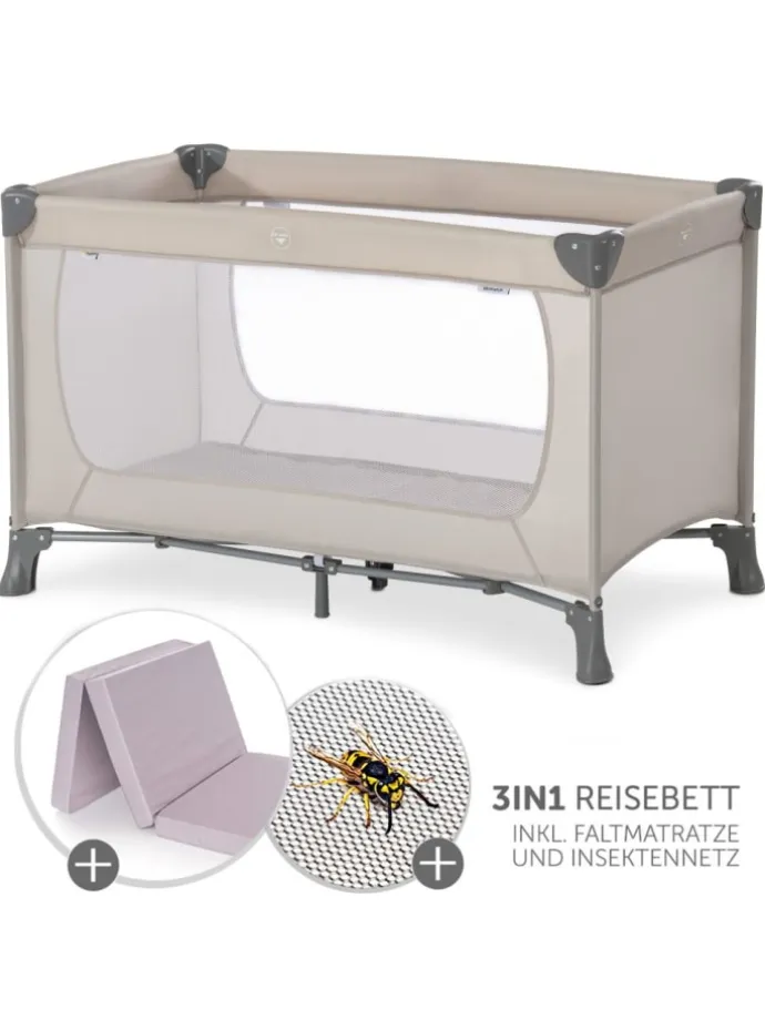 Reisebett Set Dream'n Play inkl. Reisebett in beige