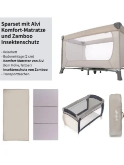 Reisebett Set Dream'n Play inkl. Reisebett in beige