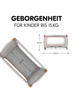 Reisebett Sleep N Play Go Plus (mit Rollen in grau