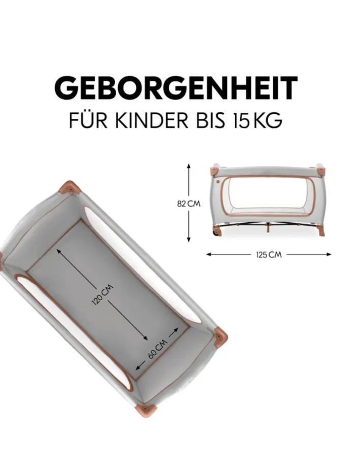 Reisebett Sleep N Play Go Plus (mit Rollen in grau