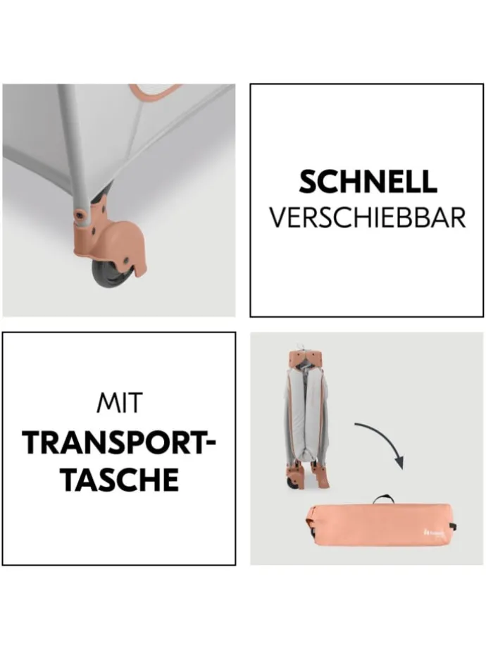 Reisebett Sleep N Play Go Plus (mit Rollen in grau
