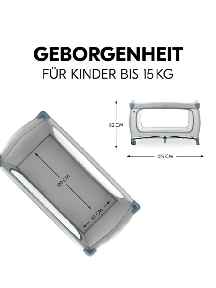 Reisebett Sleep N Play Go Plus (mit Rollen in grau